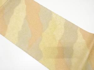 砂子綴れ　霞模様織り出し全通袋帯